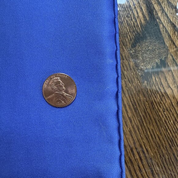 HERMES Vintage Republique Francaise Red Blue 90 cm Silk Square Scarf Box Good - Picture 14 of 16